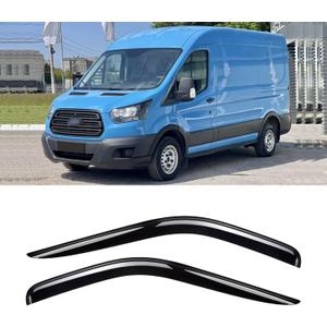 Window Rain Guards for 2014-2025 Ford Transit, Window Visor Guard Vent Wind Shade Deflector Rain Shield Protector Sun Visor for 14-25 Transit,Tape-on/Outside-Mount, 4 Pieces