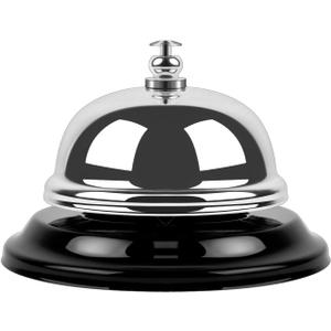 Bell for Desk  Loud & Clear Call Bell with Matte Anti-Rust Steel, Small 3.35" Footprint, Durable Design for Office, Reception, Classroom, and Hotel Use
