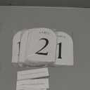 JOYIT Arch Wedding Table Numbers 1-10 with Stands  Double-Sided Printed 5" X 7" Acrylic Signs with White Background and Black Text, Perfect for Wedding Receptions, Parties, Anniversaries, and Events