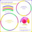 Vinsot Toy Hoop Detachable Plastic Hoops Exercise Equipment Toy Adjustable Rings for Sports Party Game Dance Pet Training