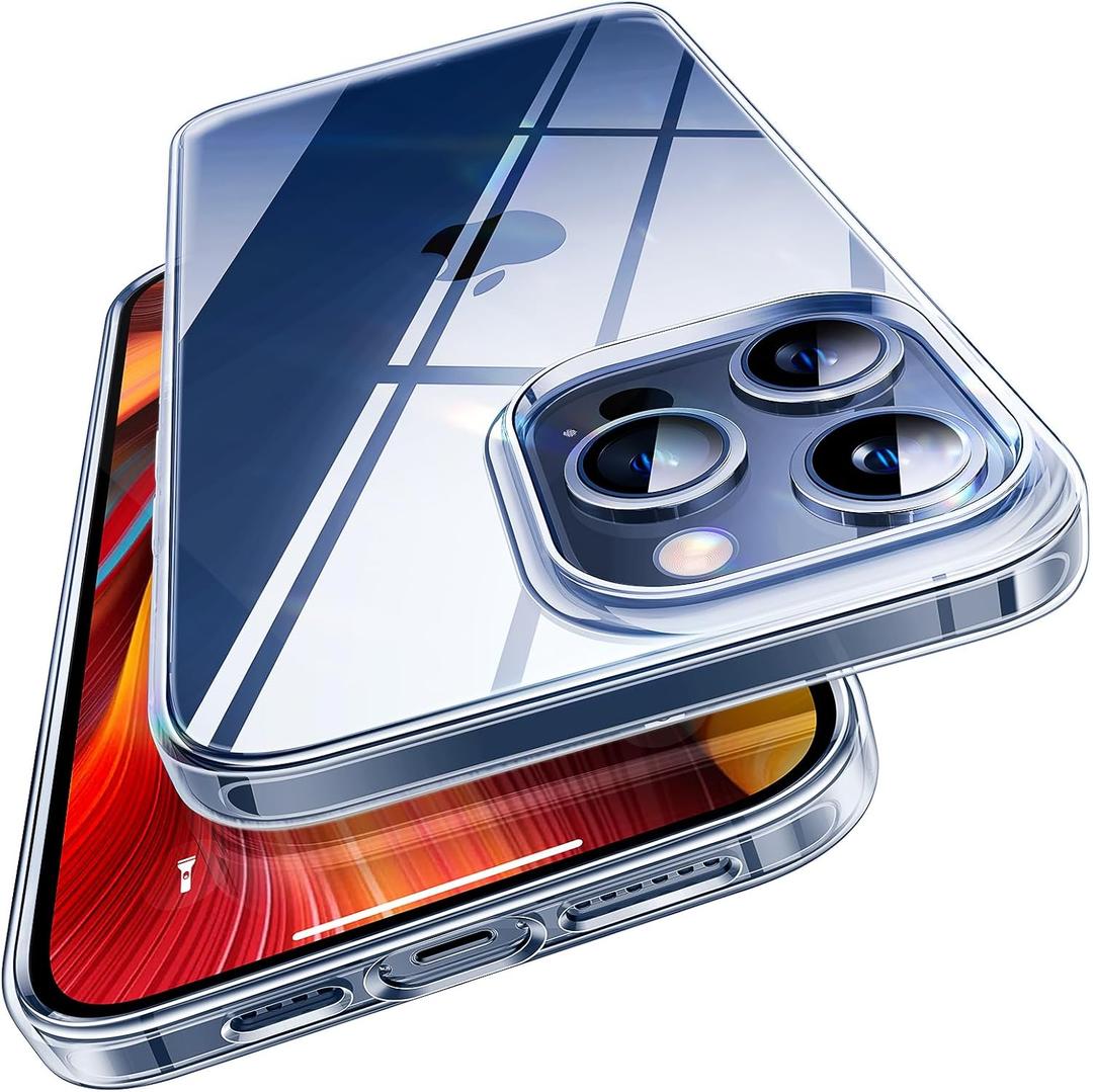TORRAS Crystal Clear for iPhone 15 Pro Case, Ultra-Thin [Non-Yellowing] [Military Protection] Slim Fit Silicone TPU Cover for iPhone 15 Pro Phone Case, Soft, Clear, 6.1 inch