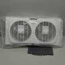 Comfort Zone Twin Window Fan with Reversible Airflow Control, 9 inch, Auto-Locking Expanders, 2 Speed Fan, Dual Fan, Exhaust, Airflow 9.84 ft/sec, Ideal for Home, Kitchen, Bedroom & Office, CZ319WT (White)