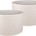 Line Lamp Shades Set of 2, Assembly Required Large Drum Lampshade 18" Top x 18" Bottom x 12" High, Replacement Lamp Shades for Table Lamps, Floor Lamps, Spider Fitter
