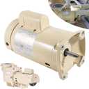 355010S Replacement Motor Energy Efficient Pool Pump Motor for WhisperFlo SuperFlo High Performance Pool Pumps WFE-4 WFE-26, 1 Speed, 1HP, Replace for 071314S 355010S Square Flange Motor