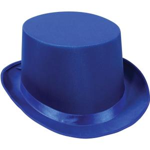 Satin Sleek Top Hat (blue) Party Accessory (1 count) Satin Sleek Top Hat (blue) Party Accessory (1 count)