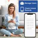 eLinkSmart Smart Keypad Door Knob Fingerprint Door Lock Keyless Entry Ball Door Lock for Bedroom Office Apartment with Real Buttons Support Tuya App