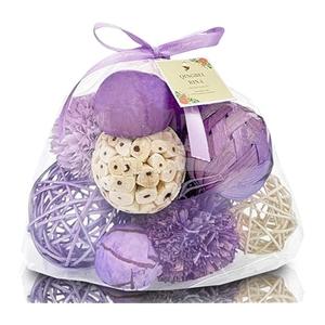 Qingbei Rina Purple Decorative Balls for Bowls,Assorted Vase Filler for Centerpieces,Wicker Rattan Balls Decorative Orbs Woven Spheres,Spring Bowl Fillers for Home Decor Wedding
