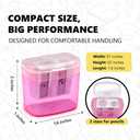 Pack of 120 Plastic Pencil Sharpeners Bulk, Bulk Pencil Sharpeners Pack with Lid, Perfect for School, Office, and Home