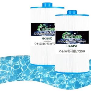 HANXER® C-8450 Spa Filter Cartridge Replaces for Filbur FC-3310, PCS50N, 100593, 3301-2261, 80501 Maax Spas/Coleman Spas, 50 sq.ft Hot Tub Filter, 2 Pack