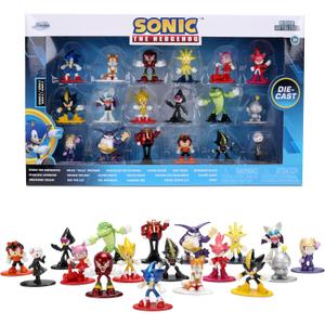 Jada Sonic The Hedgehog Nano Metalfigs 18 Pack Series 2 Die-Cast Figure Set Includes Sonic, Shadow, Amy Rose, Rouge Toys