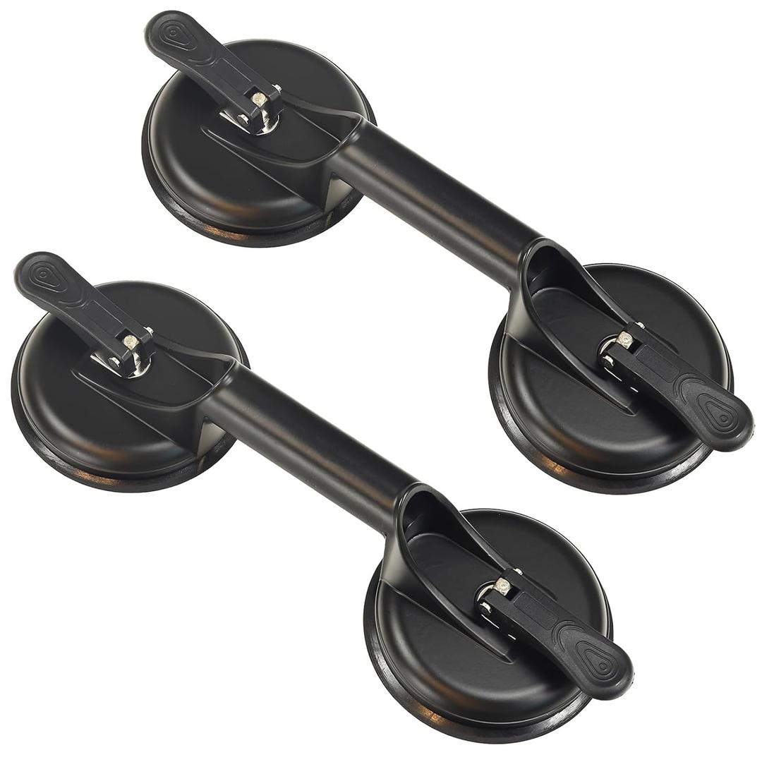 2 Pack Suction Cups Heavy Duty Aluminum Vacuum Plate Handle Glass Holder Hooks to Lift Large Glass/Tile Lifter/Moving Glass/Pad for Lifting/Dent Puller