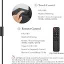 39.4In Battery Operated Wall Sconces Set of Two,12000mAh Wireless Rechargeable Sconces 3 Colors Dimmable with Remote for Living Room Bedroom