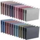 Yaomiao 24 Pack Hanging File Folders 3 Pleats Letter Size File Cabinet Folders with 1/5-Cut Adjustable Tabs Expandable Document Cabinet Colored for Home Desk Office Organization(Retro Color)
