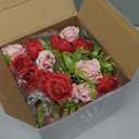 Zeyune 8 Pack 12 Inch Wedding Bouquets for Bride Bridesmaid Red and Pink Artificial Rose Bouquet Fake Silk Roses Flowers Bunches Bulk for Home Office Garden Parties Decoration