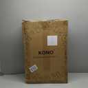 Kono 24 Inch Expandable Spinner Luggage with Wheels Hardshell Medium Checked Suitcase TSA Lock Cream White