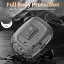 for Beats Studio Buds/Bud + Case Cover with Lock Clip 2021/2023, Rugged Shockproof Protective Hard Skin with Carabiner&Cleaner Pen Men Women for Beat Studio Buds/Bud Plus Earbuds - Grey