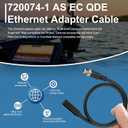 vhbw 720074-1 AS EC QDE Ethernet Adapter Cable for Humminbird Fish Finders Helix 8, Helix 9, Helix 10, Helix 12, and Helix 15 Models, Helix 7 G2N, G3N, G4N Models,5-Pin to 8-Pin Black 1.6ft