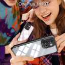 2 x Foluu Clear Case for OnePlus 13T, Hard PC Back & Soft TPU Bumper [Not Yellowing] Shockproof Protective Phone Case Slim Fit Thin Cover for OnePlus 13T 2025 (Black+Clear)