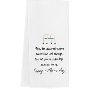2 Pcs Funny Towels Gifts for Mom Gifts Towels for Kitchen Bathroom 14×23 Inches