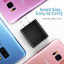 2 x 18W Fast USB Wall Charger, 2 Pack Quick Charge 3.0 Rapid Charging Block Compatible with Samsung Galaxy A42 A32 A31 A41 A51 A71 A71s A56 A55 A54 A53 A52 A26 A36 S26 5G Travel Plug Adapter