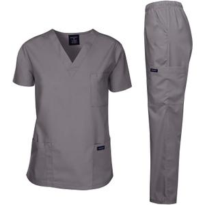 Dagacci Scrubs Medical Uniform Women and Man Scrubs Set Medical Scrubs Top and Pants (Small, Pewter Gray) Dagacci Scrubs Medical Uniform Women and Man Scrubs Set Medical Scrubs Top and Pants (Small, Pewter Gray)