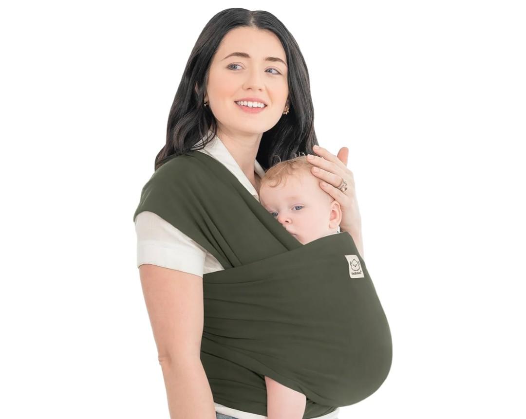 KeaBabies Baby Wrap Carrier - All in 1 Original Baby Carrier Newborn to Toddler Sling, Easy to Wear, Hands Free Bonding, Lightweight, Breathable Infant Wraps (Forest)