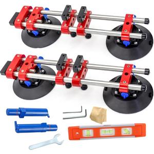 2 PCS Seam Setter Tool with 6 Inch Vacuum Suction Cups Granite Seam Setter Joining & Leveling Aid for Solid Countertops, Quartz Slabs, Granite, Marble, and Tile Gap Regulation