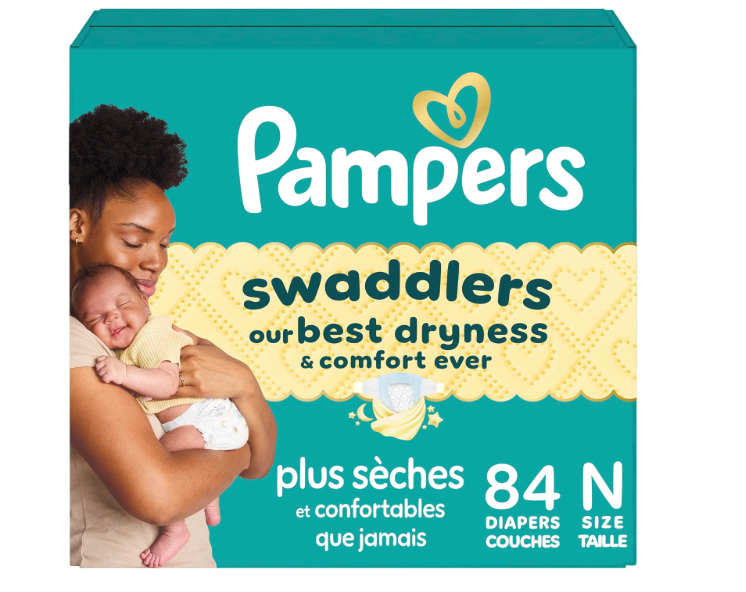 Swaddlers Newborn Diapers, Size Newborn (up to 10 lbs), 84 Count, Fragrance Free, Hypoallergenic, Absorbent, Pediatrician Recommended, Skin Safe