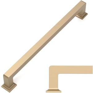 Amerdeco 9 Pack Champagne Bronze Cabinet Pulls 12.6 Inch(320MM) Hole Centers Kitchen Cabinet Handles Cabinet Hardware Kitchen Handles for Cabinets Cupboard Handles Drawer Pulls ZH0019