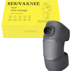 Rejuvaknee Advanced Knee Relief, Multi-functional heated massager with five heating modes and three massage modes. Relieves joint pain and stress. (1), Grey