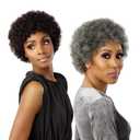 Sensationnel Empire Human Hair Wig - Salt And Pepper Bliss Contouring Mesh Cap Heat Safe (M44)