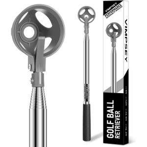 9Ft/12Ft/16.3Ft/20Ft Golf Ball Retriever for Water Telescopic, Stainless Steel Ball Retriever Tool Golf Ball Grabber
