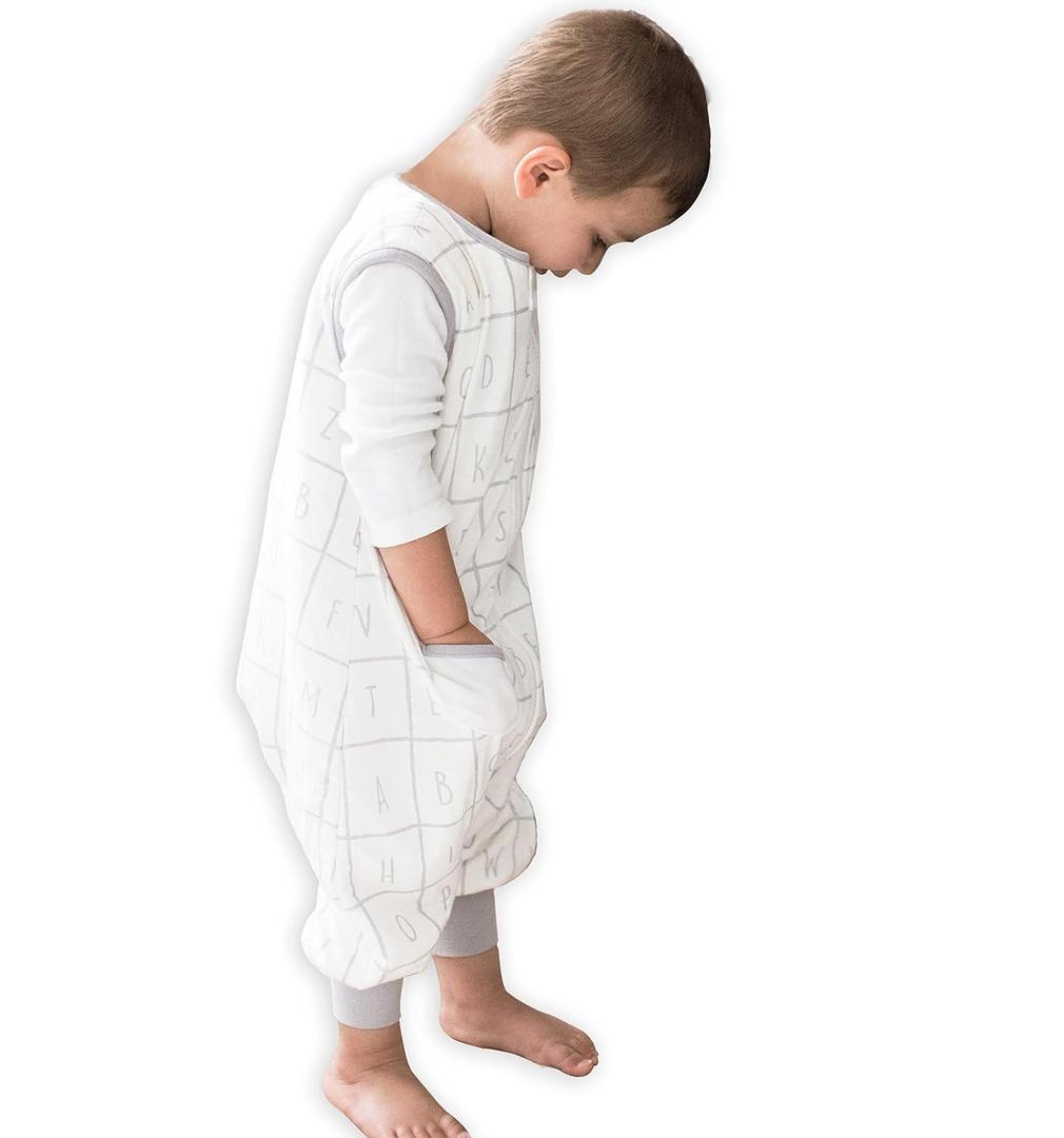 Tealbee Dreamsuit Walker Toddler Sleep Sack with Feet and Legs, 2T-3T | 70% Rayon Made from Bamboo, 30% Organic Cotton, 0.8 TOG Summer, 2-Way Zipper, Buttery Soft Wearable Blanket, Cactus
