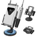 Diesisa Nail Drill Machine Holder - Nail Drill Holder Stand - 360 Rotatable - with Pen Holder - Portable Nail Desk Organizer - Professional Manicure Tool Organizer for Nail Techs Salon & Home Use (Black)