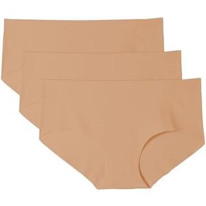 WANDER Womens Seamless Underwear 3-Pack Pure Invisible Breathable Brief Ladies Stretch Hipster Panties size L