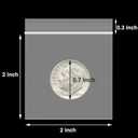 1200pcs 2" x 2" Clear Zip Bags, 2 Mil Thick, Small Zip Poly Bags, Reclosable Zip Seal Plastic Bags for Necklace, Ring, Coin, Beads, Jewelry, Pill
