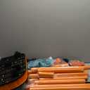 Axe Throwing Mane Target with 8 Axes 8 Darts Set, Outdoor Axe Throwing Game (Orange)