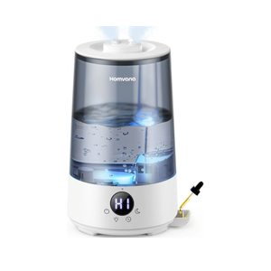 Homvana Humidifiers for Bedroom Home, 3.6 L Cool Mist Top-Fill 34H Super Long Time, Quiet 23dB, Baby Humidifier, Oil Diffuser for Large Room, House, Plant, Nursery, Office, BPA FREE, Ultrasonic