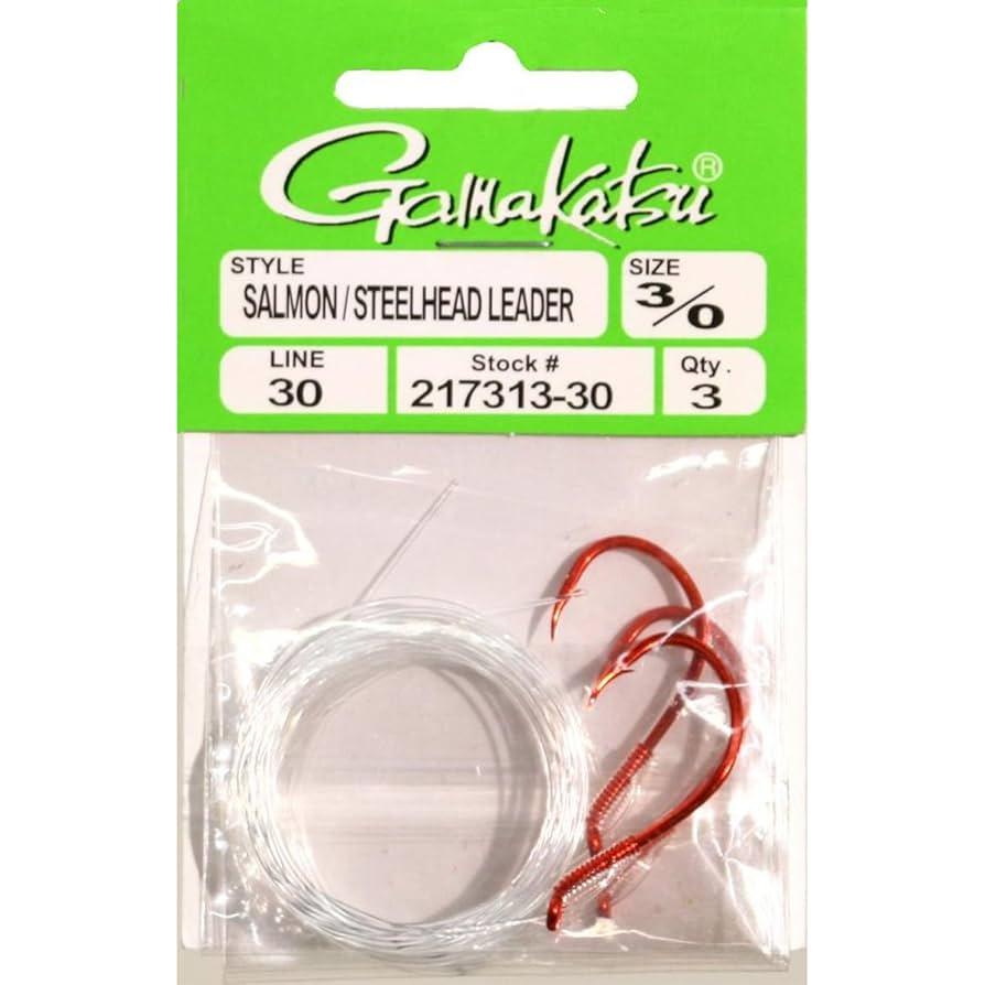 SouthBend Round Split Shot Size B 3x80 pack Perfect Hatch egg Sucking Leech #6 3 Pack Gamakatsu Size 2/0 Salmon/Steelhead Leader line 40 2x3  Pack Line 12 Pack Of 3