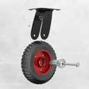 Houseables 8 Inch Caster Wheels, Swivel Wheels, Rubber Casters, Large, for Cart, Heavy Duty, Outdoor, Off Road, Offroad, All Terrain, Flat Free Tire, No Flat, Industrial, Castor, Dolly, Utility Cart