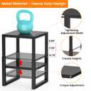 Locker Organizer Shelf School, Adjustable Width and Height, Stackable Metal Locker Storage Organization, Ideal Locker Fits Standard Size School, Office, and Gym Lockers, Black, 14.57 inches x 9.45 inches x 13.78 inches