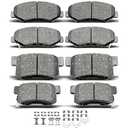 D537 D914 8pcs Ceramic Front Rear Brake Pads Set With Clips Fit For 2013-2015 Acura ILX,For 2012-2015 Honda Civic,For 2003-2007 Honda Accord