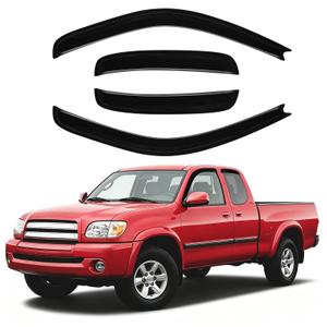 Canvcle Tundra Rain Guards - Window Visors for Toyota Tundra Extended Cab/Access Cab 2000-2006, Outside-Mount Tape-On Side Window Wind Deflectors for Tundra Accessories, Vent Visors Shades Rainproof