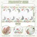 3 Pcs Floral Table Runner 13 x 72 Inch Embroidery Tulle Spring Wildflower Table Runner Seasonal Spring Kitchen Dining Gauze Decoration for Wedding Baby Shower Birthday Party