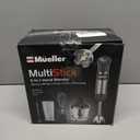 Mueller Multistick 5-in-1 Immersion Blender Handheld, 12 Speed Hand Mixer-Turbo Boost, Heaviest Duty Copper Motor, Titanium reinforced Blades Hand Blender, Milk Frother Wand, Whisk, Beaker, Chopper, Grey