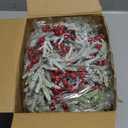 Giegxin 12 Pcs Vintage Small Christmas Wreath for Cabinet Mini Kitchen Wreath with Red Berry Realistic Norfolk Farmhouse Decoration for Xmas Window Indoor Chair Fireplace Porch Candle Decor (No Bows)