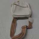 Small Leather Sling Bags for Women Fashion Crossbody Backpack Purse Sling Crossbody Bags (White)