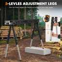 OLBRUS 2 Pack Heavy Duty Folding Sawhorse Pair, Adjustable Height & Legs, Portable Metal Saw Horses with 2600 LBS Load Capacity, Portable Folding and Fast Open Legs and Easy Grip Handle for Woodworking.