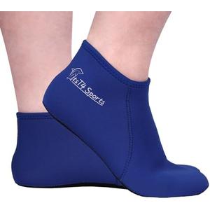 FitsT4 Sports Neoprene Water Socks 3mm Snorkel Fin Anti-Slip Sock Swim Men Women Dive Wetsuit Booties, Small, Blue
