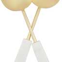 Mud Pie Gold Salad Servers Set; 11"